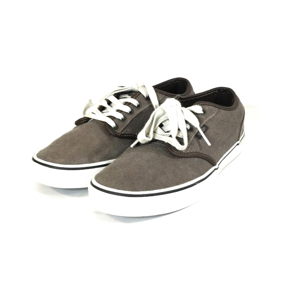 Vans Atwood Washed Brown Canvas Low Top Skater Shoes Sneakers Mens Size 7.5 - Picture 8 of 10